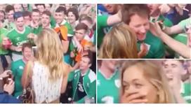 بالفيديو - مليوني مشاهدة لـ «الحسناء» الفرنسية التي غنت لها جماهير أيرلندا!