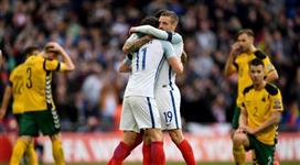 بالفيديو - انجلترا تعزز صدارتها بثنائية نظيفة على ليتوانيا